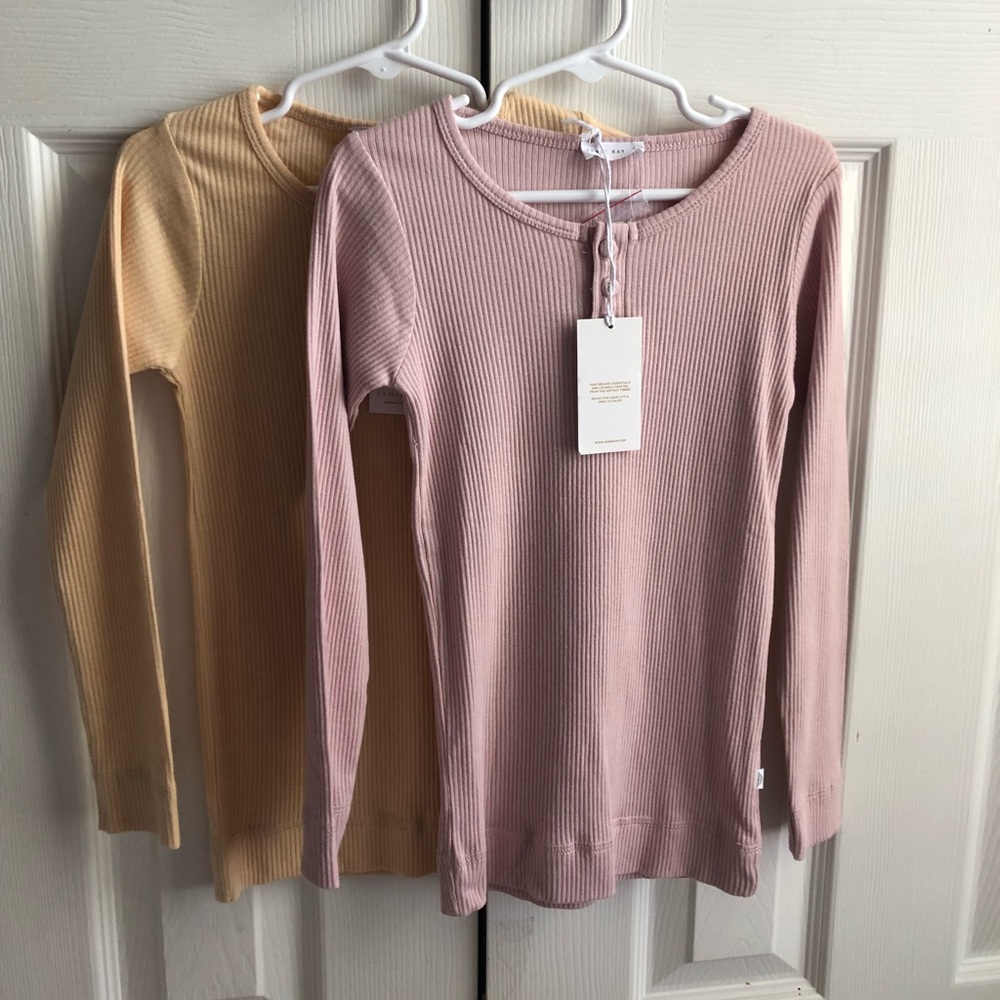 Two Jamie Kay ribbed LS shirts